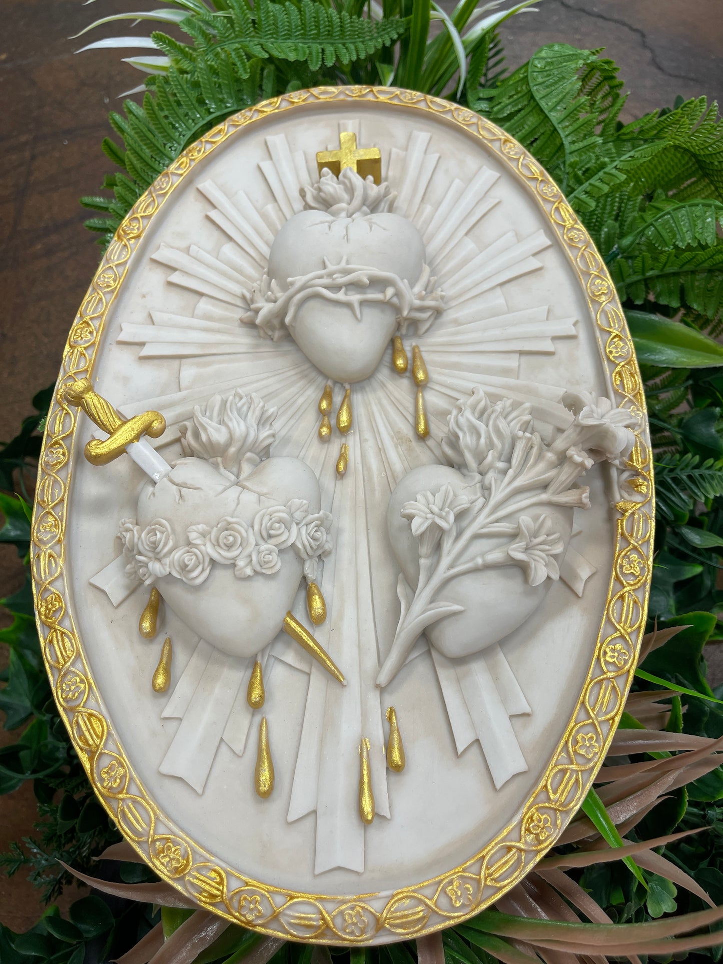 Corazón Sagrados de Jesus Maria y José #D