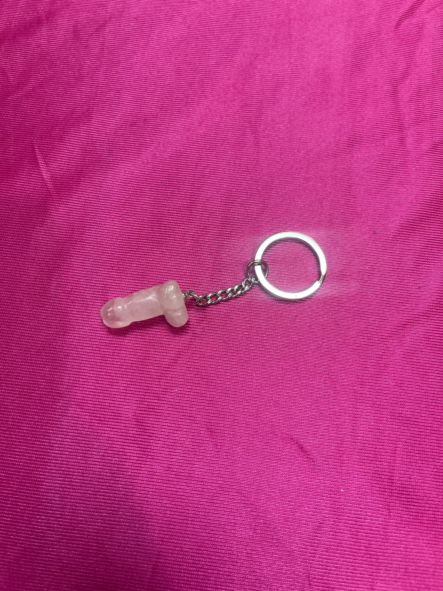 Llavero de Pene cuarzo Rosa