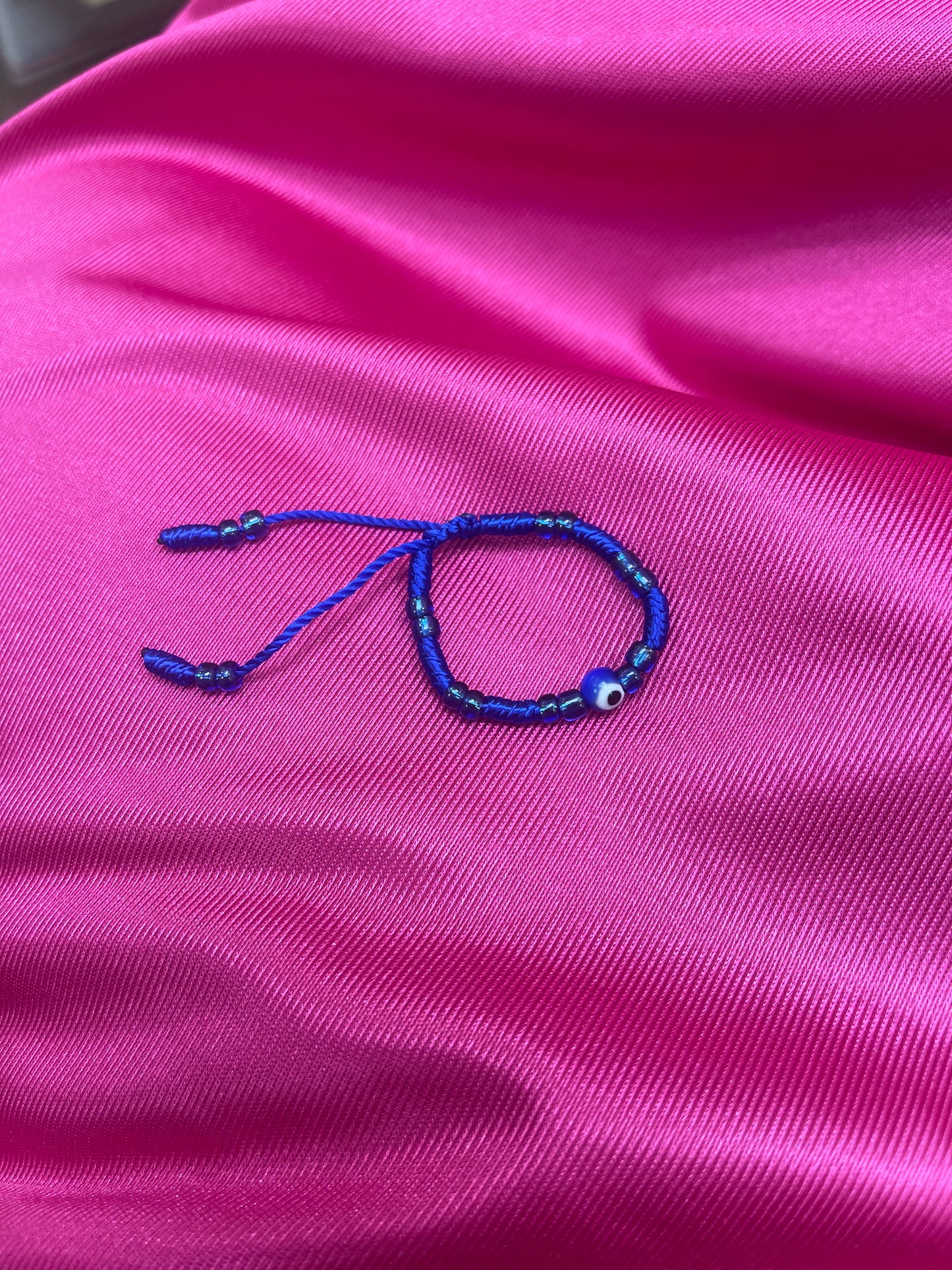 Pulcera Infantil reversible color azul ojo turco