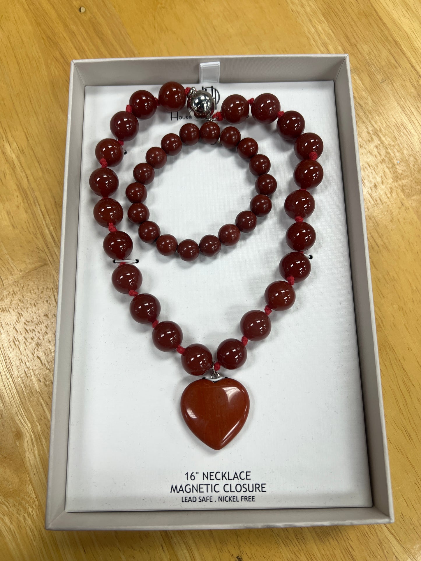 Set de Collar y Pulcera cuarzo Jade Rojo