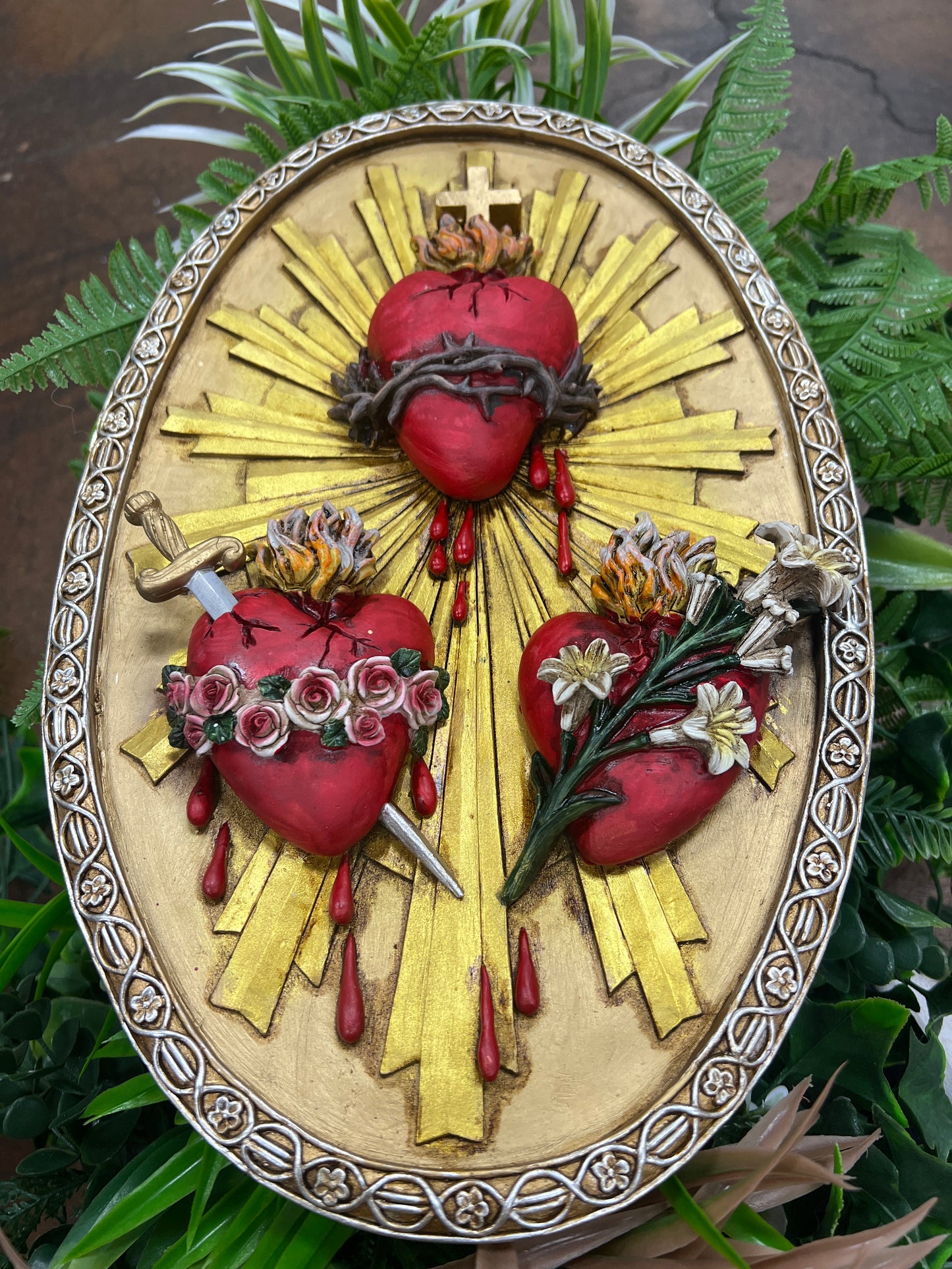 Corazón Sagrados de Jesus Maria y José #B