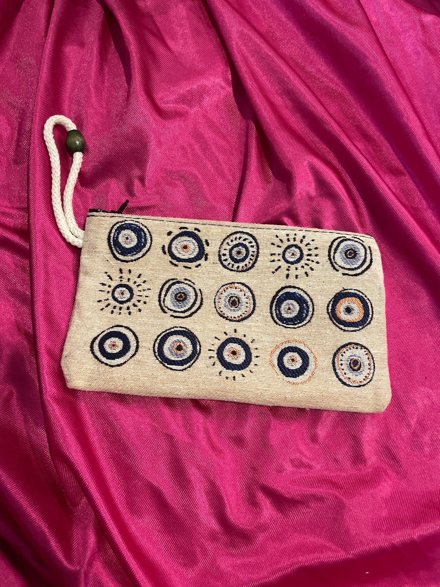 Monedero de Ojos Turco color crema
