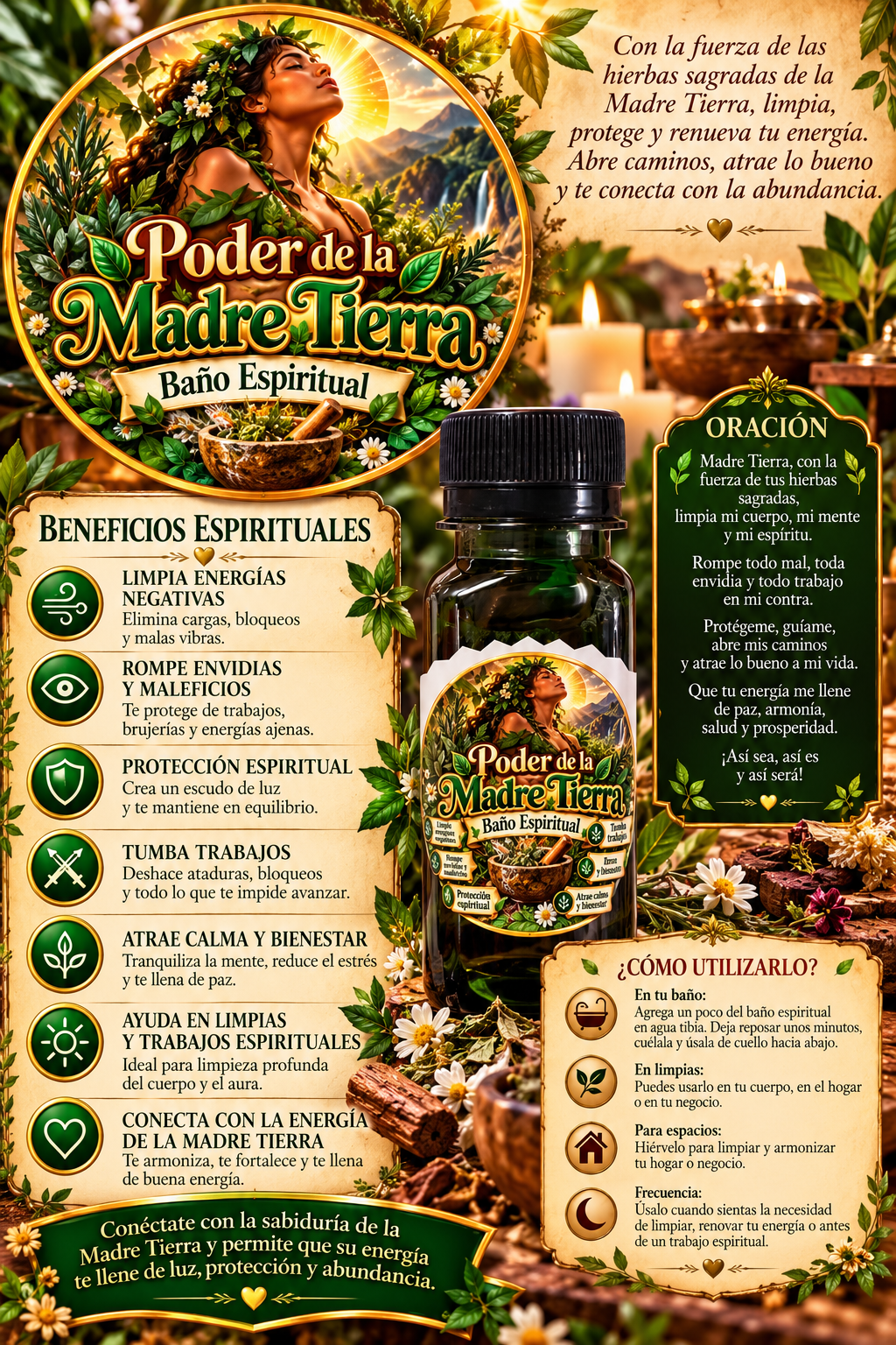 Baño espiritual Poder de la Madre Tierra