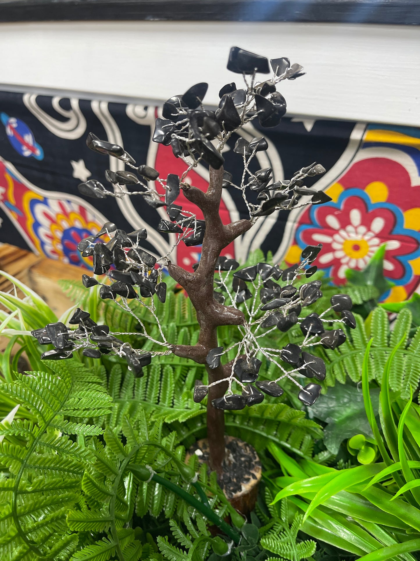 Árbol cuarzo Obcidiana