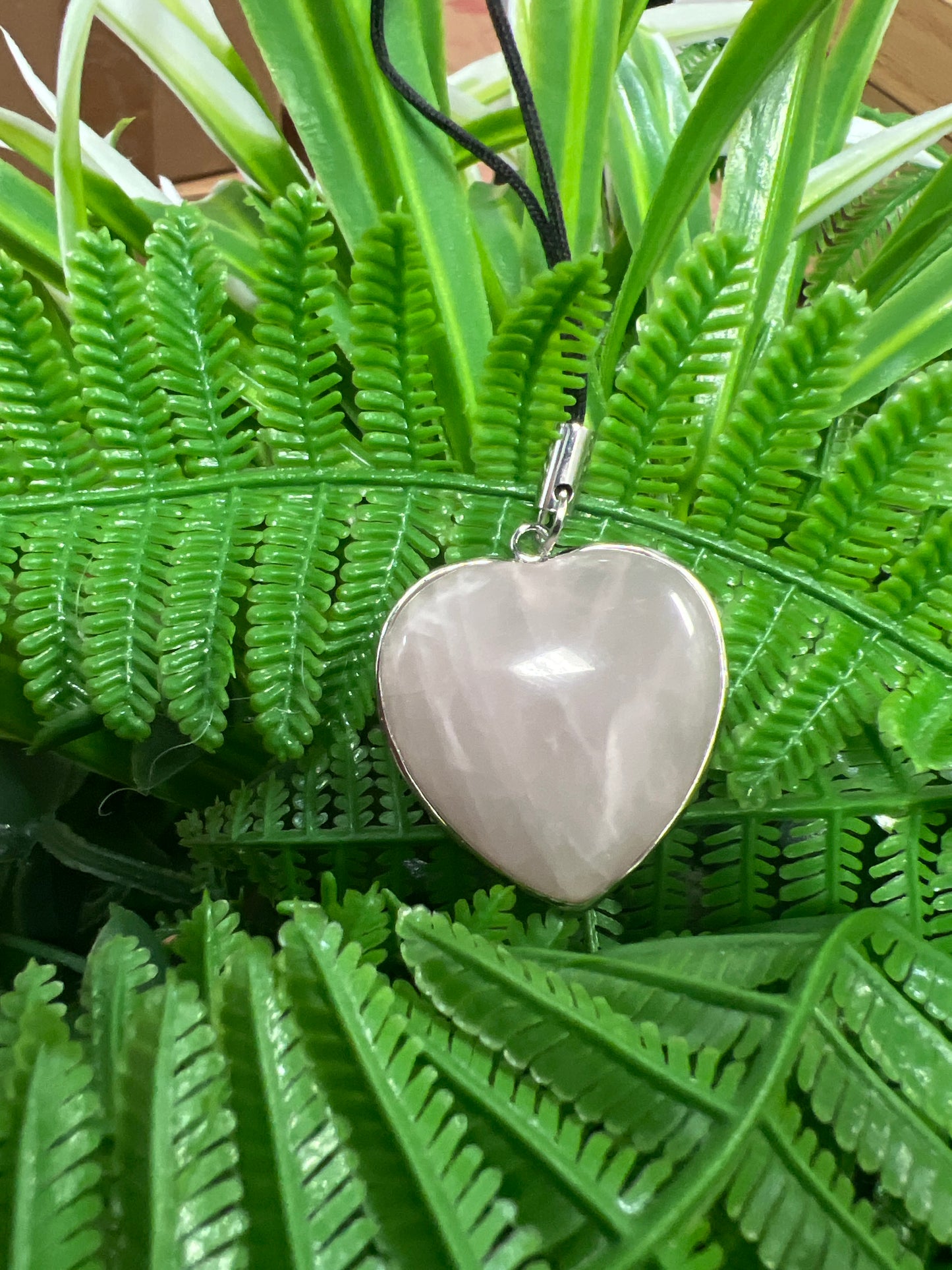 Llavero de cuarzo Rosa Corazón