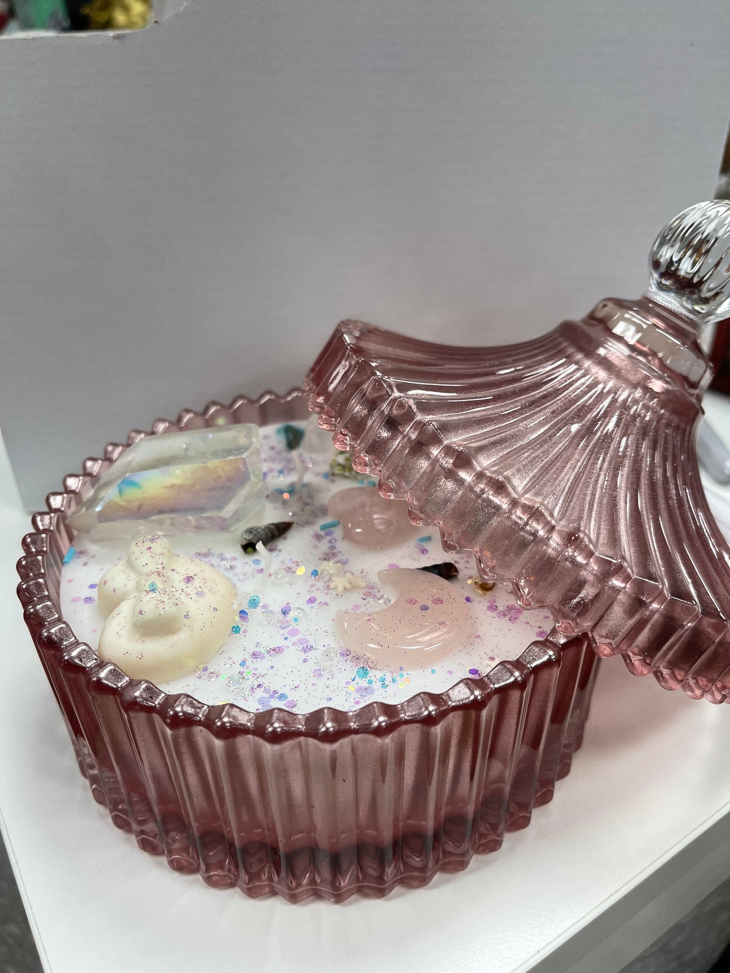 Vela Aromática cuarzo Cristal Paz Tranquilidad Armonía y Amor