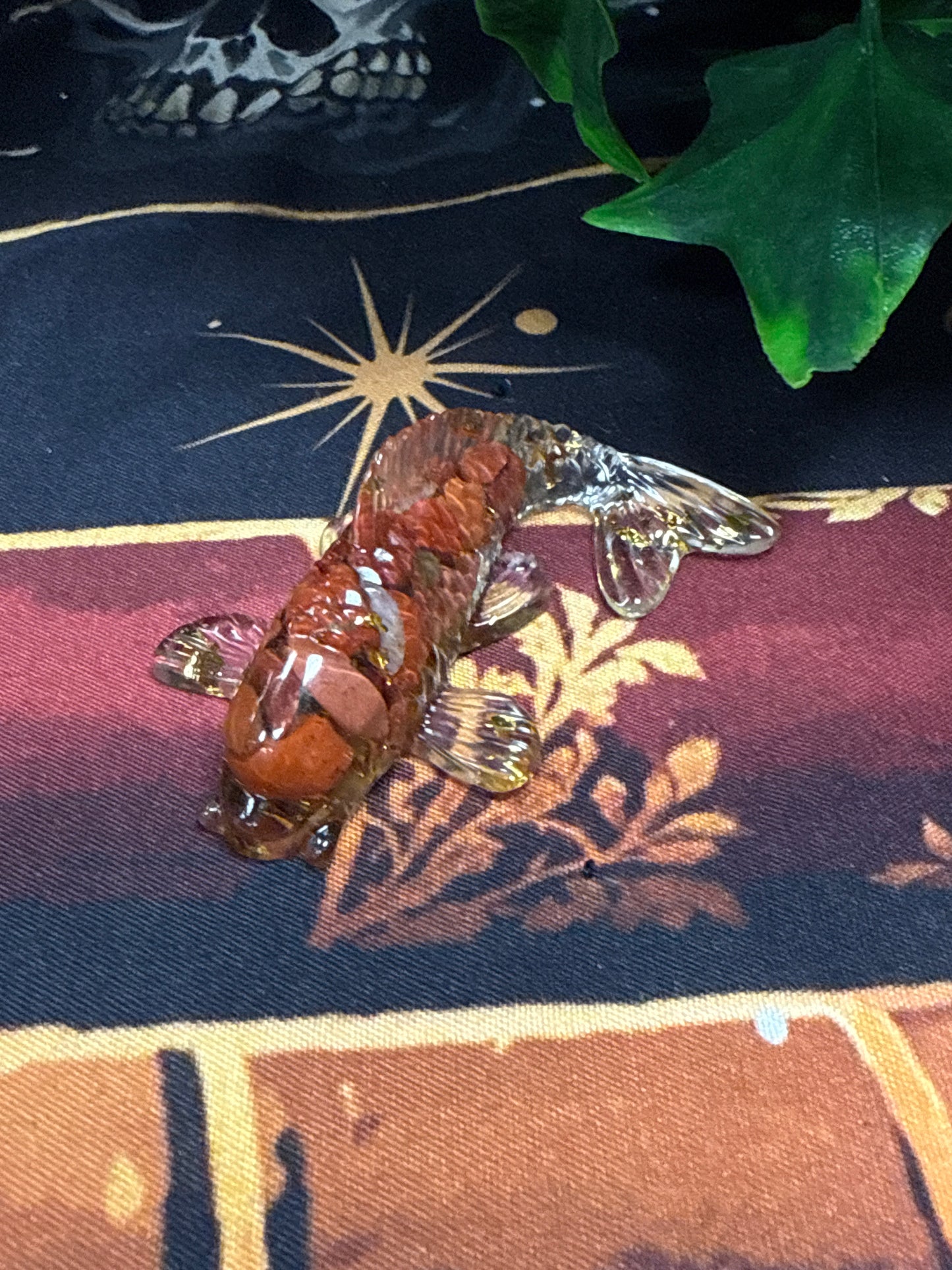 Koi fish de jade rojo