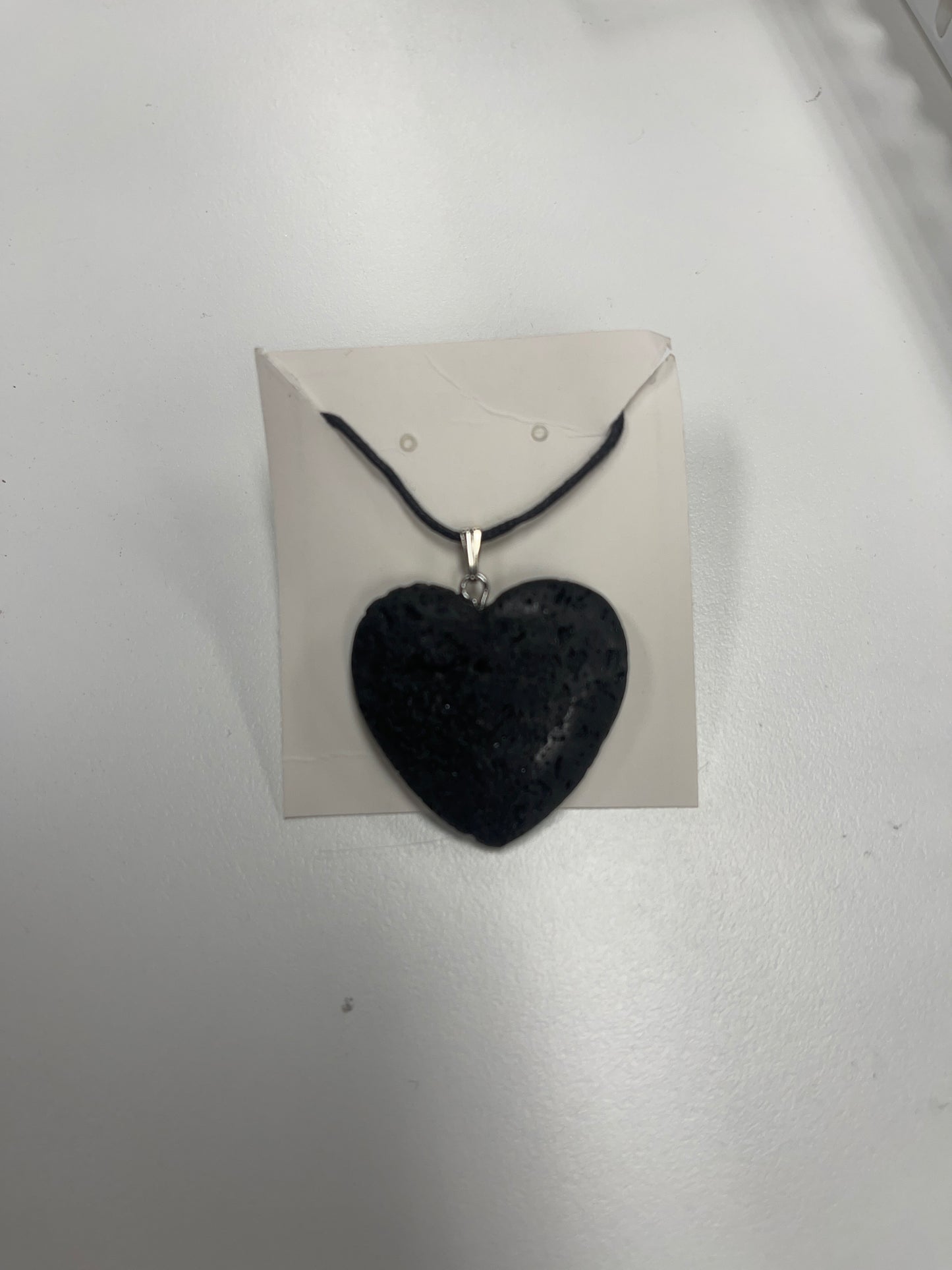 Dije corazón Piedra volcánica