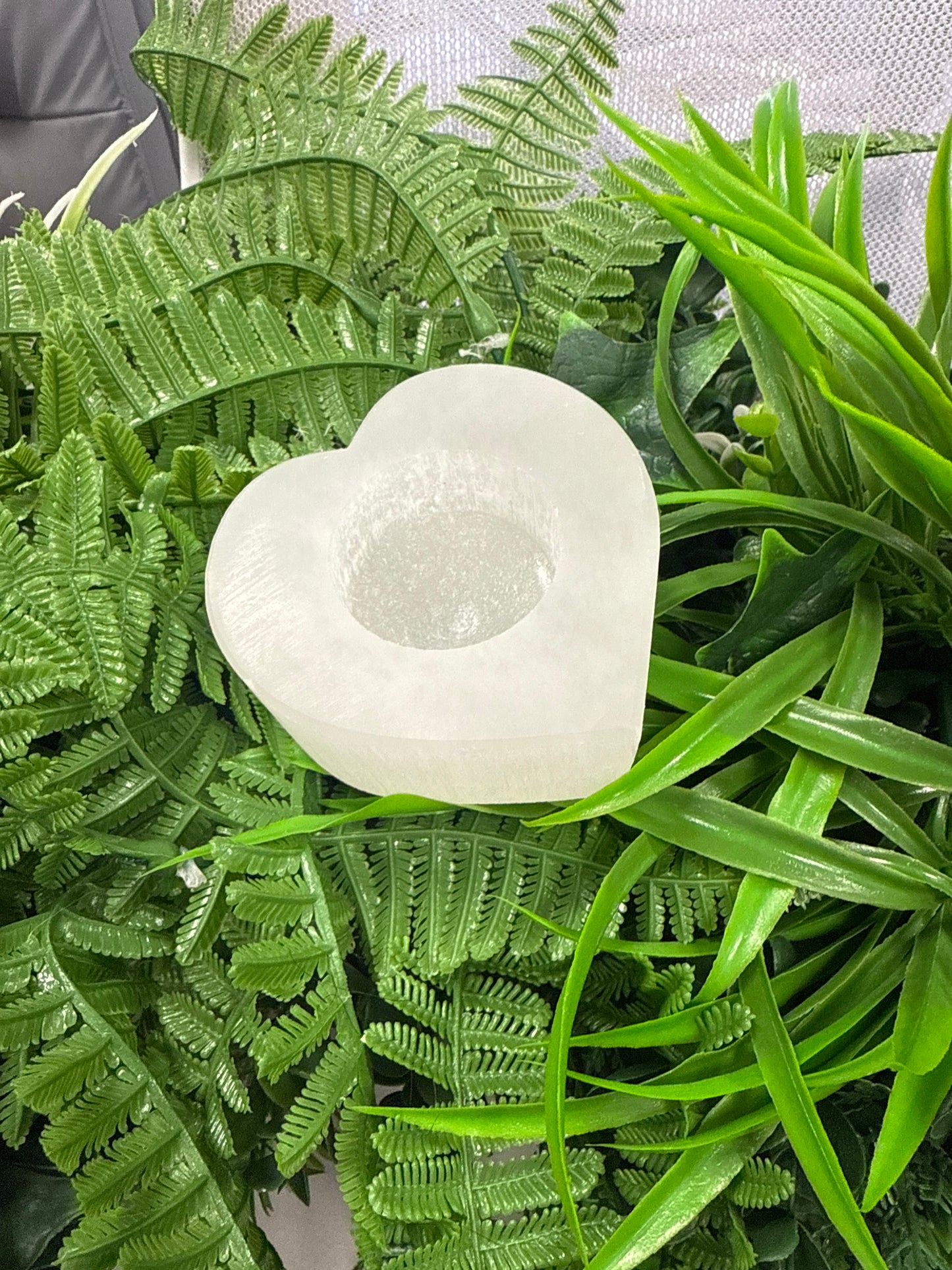 Especial Porta vela corazón Selenita