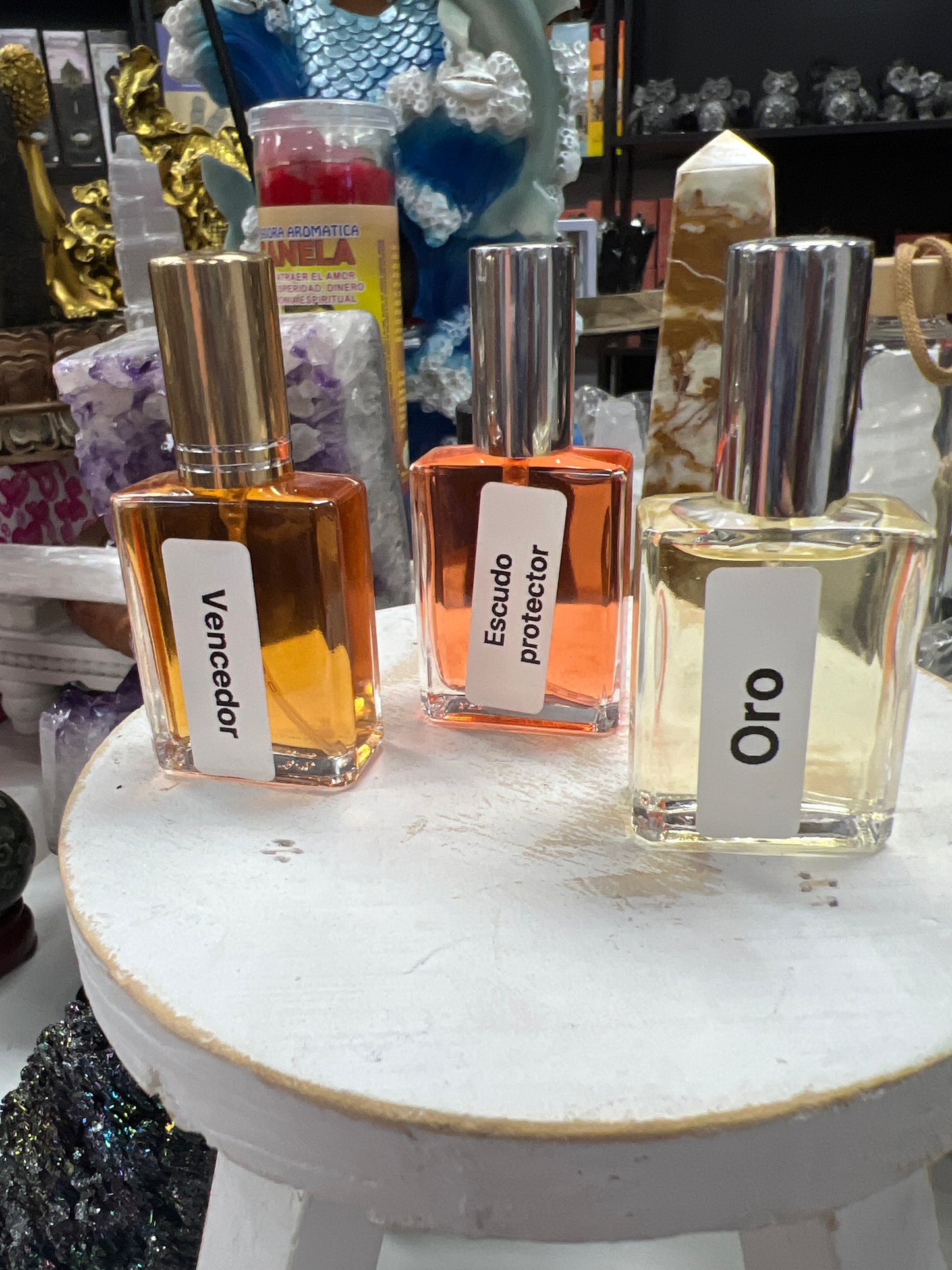 Perfume Vencedor y Escudo Protector y Oro