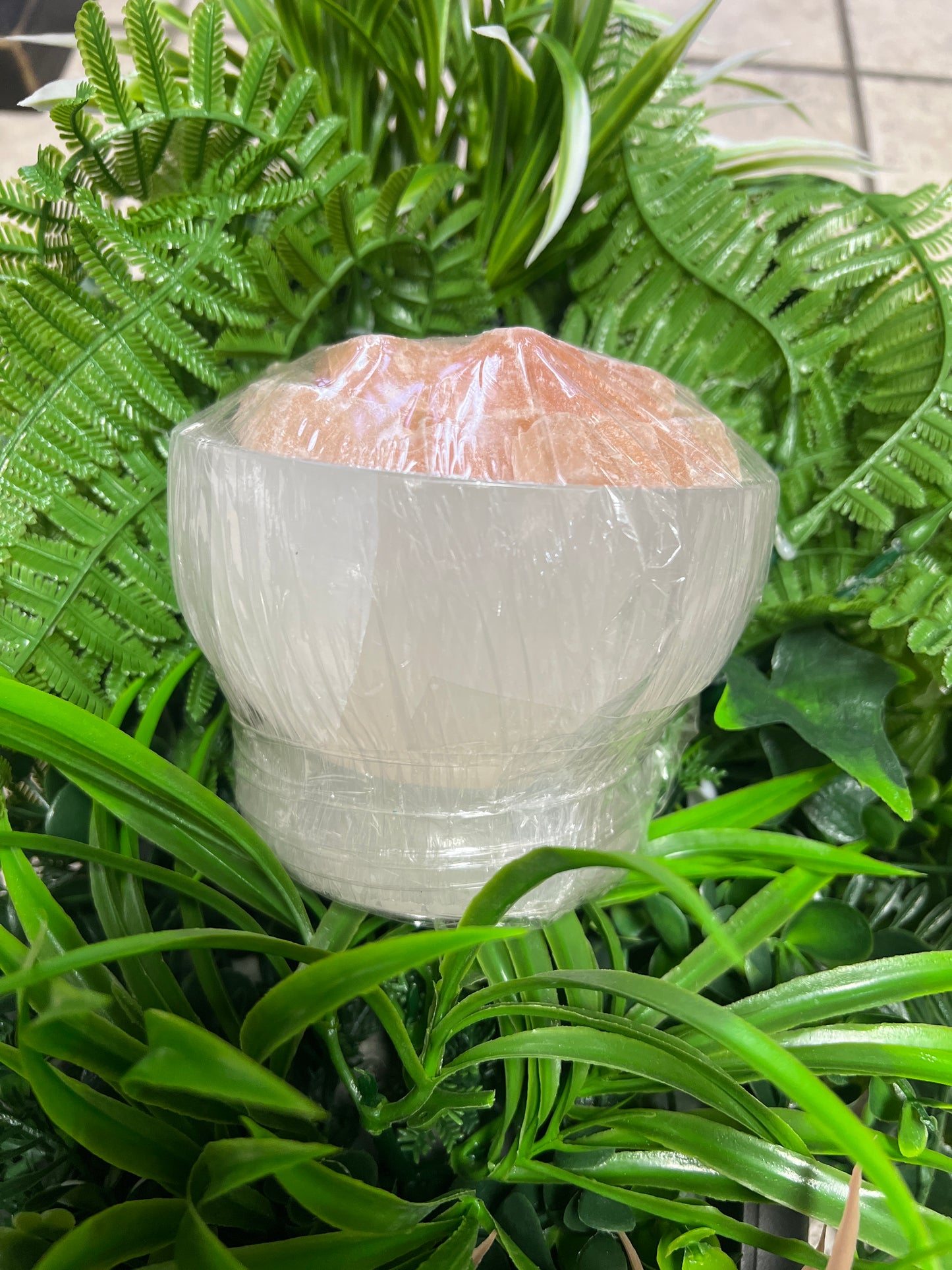 Especial Afrodita Tazón Selenita XL con luz