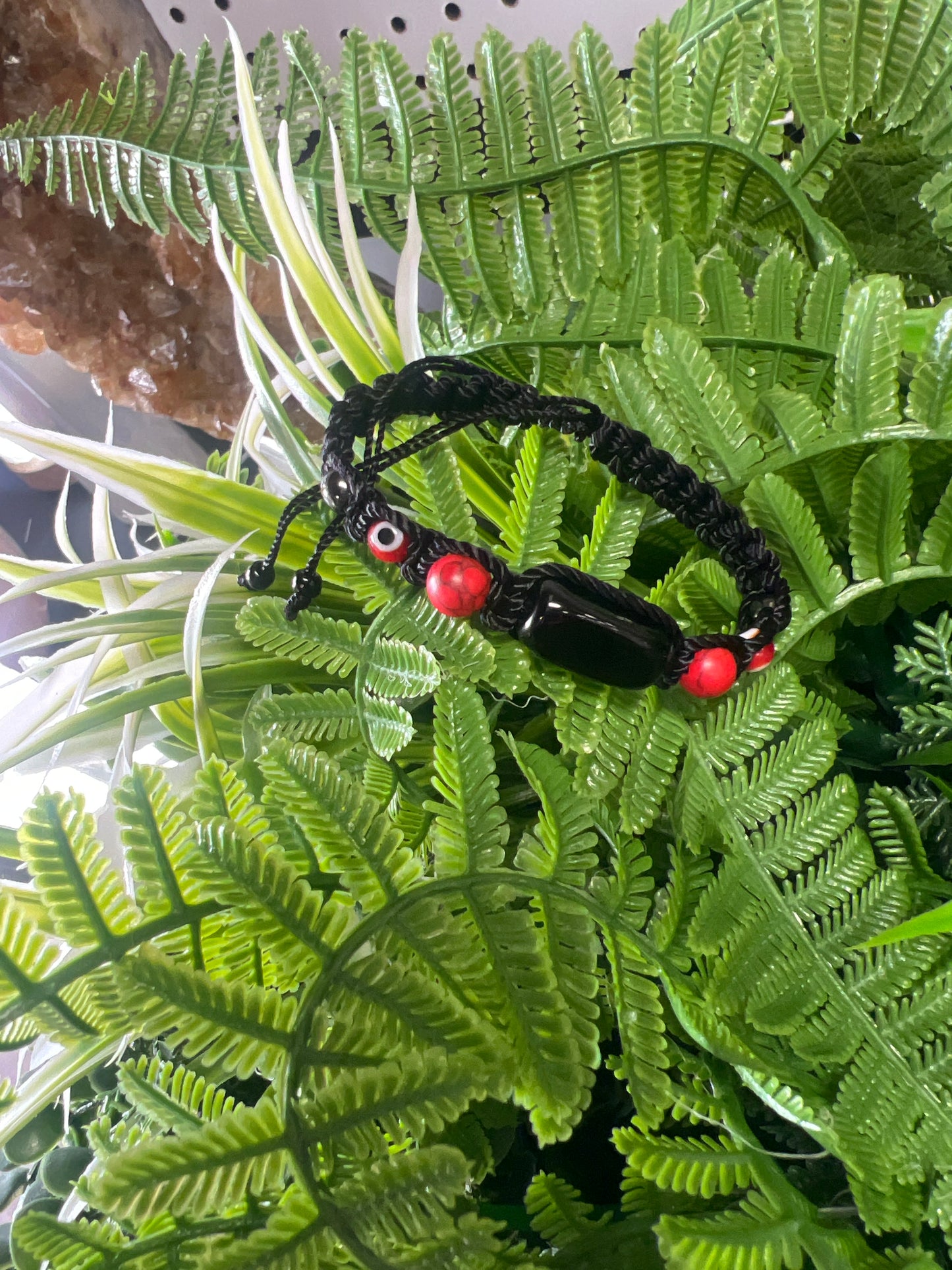 Pulsera 1 hilo Reversibel Obcidiana hilo Negro