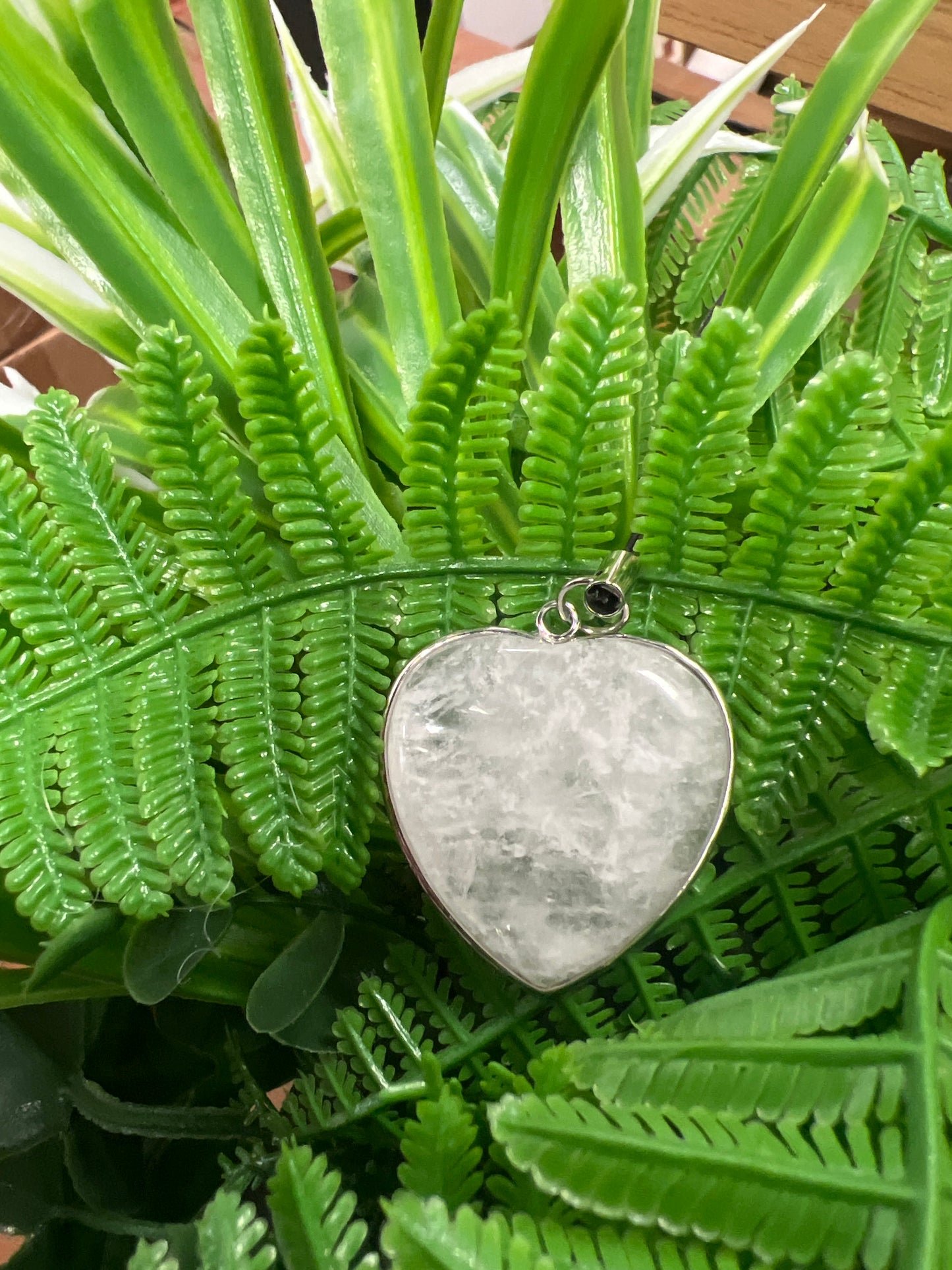 Llavero de cuarzo Cristal Corazon