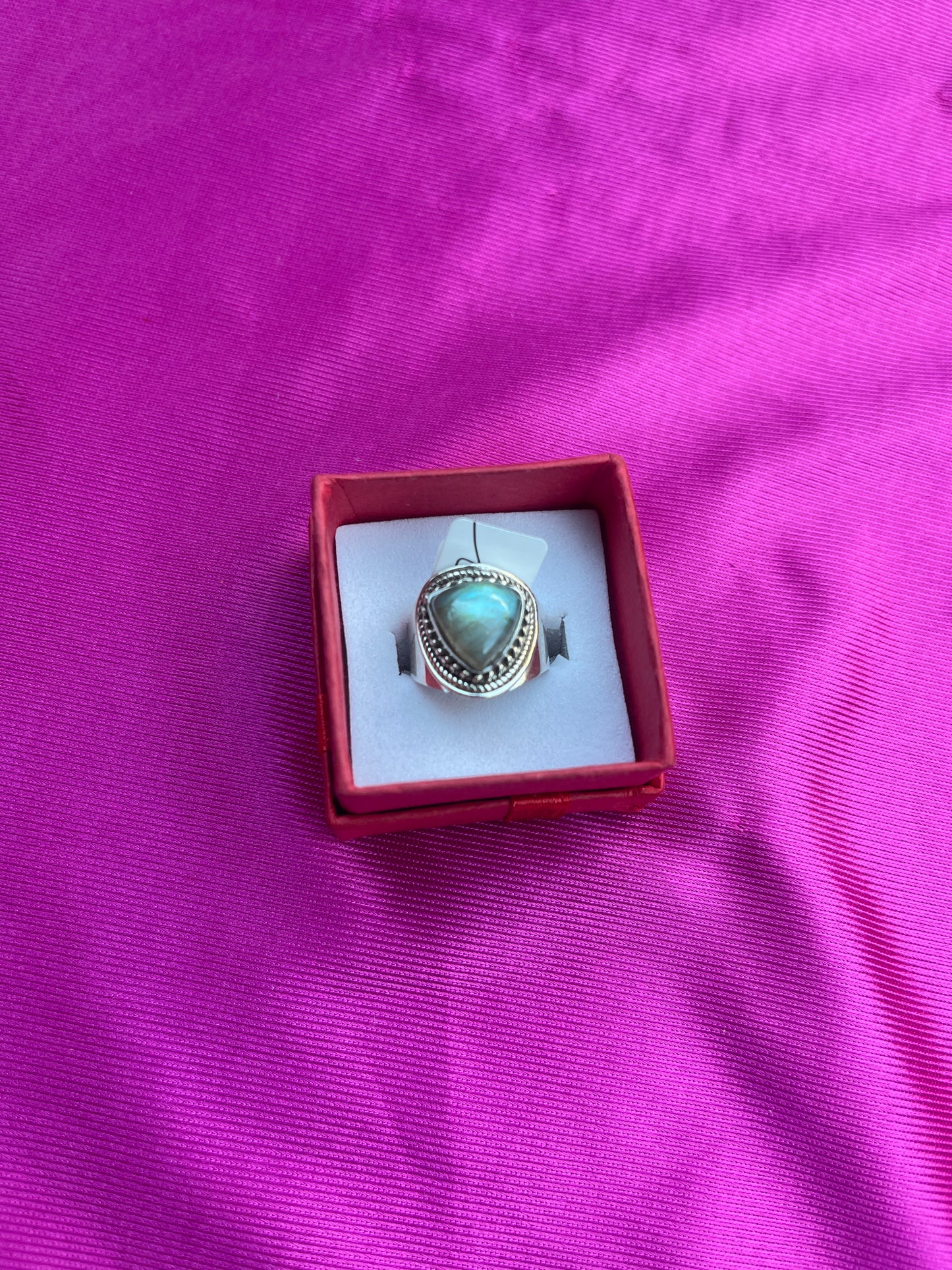 Anillo plata 925 cuarzo Labradorita #6