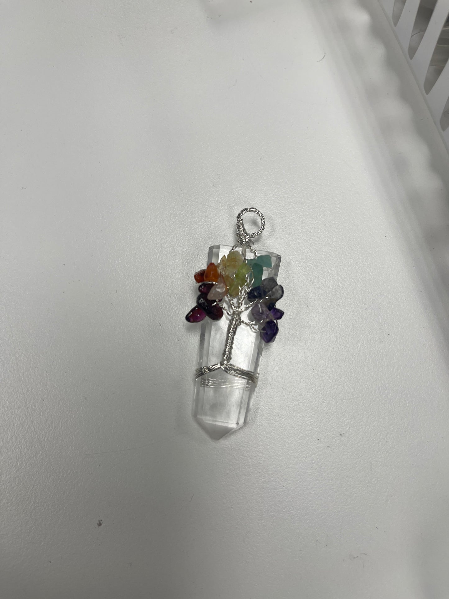 Dije cuarzo Cristal 7 chacras