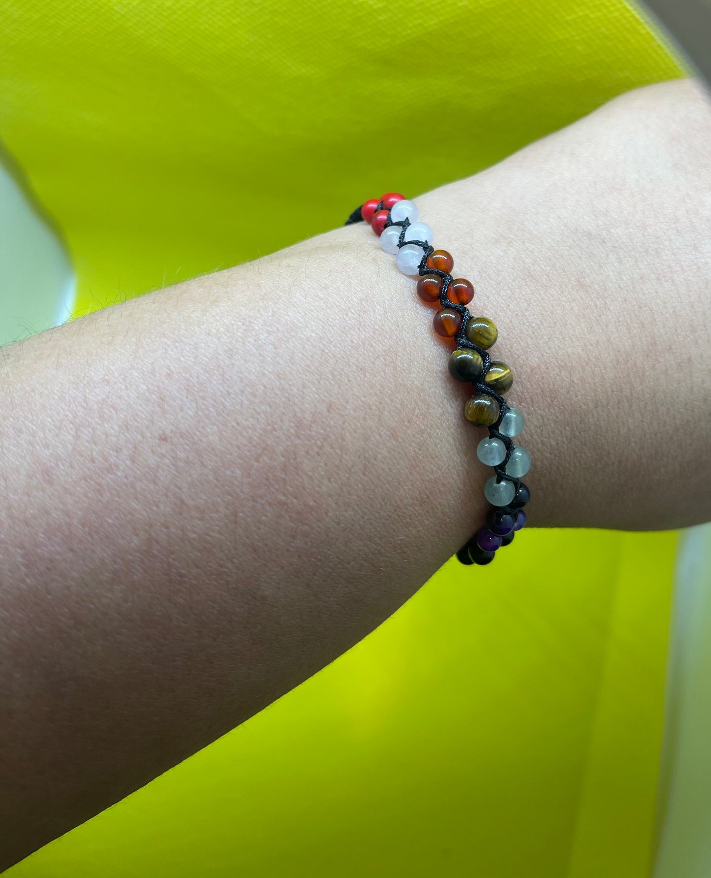 Pulcera 7 chacras color negro