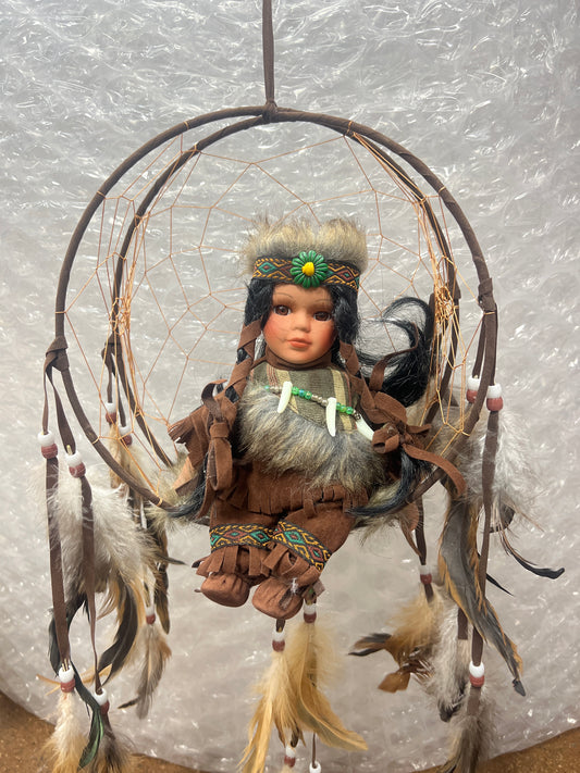 Atrapa Sueños con muñeca Nativa #63F