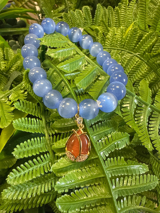 Pulcera de ojo de gato azul