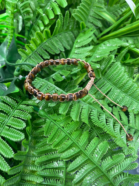 Pulsera Cuarzo Ojo de Tigre tejida