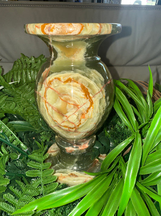 Vase de ónix verde Mediana
