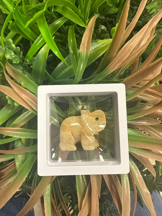 Caja Aventurina amarilla elefante