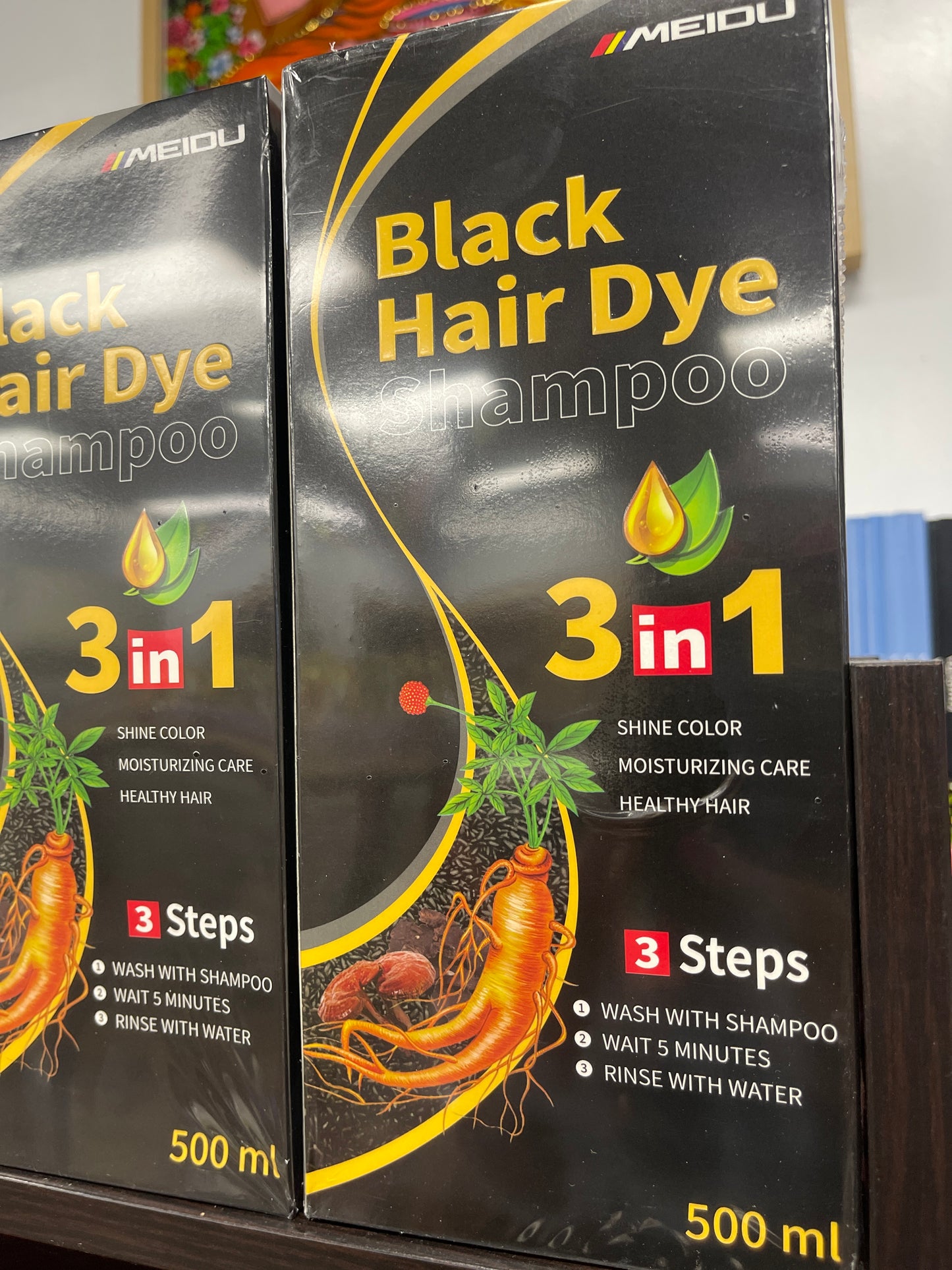 Shampoo 3 en 1 color Negro