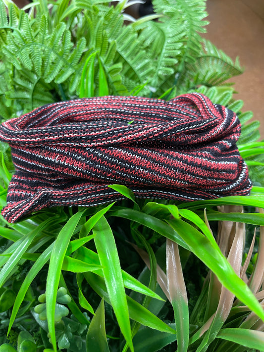 Headband color rojo y negro #E
