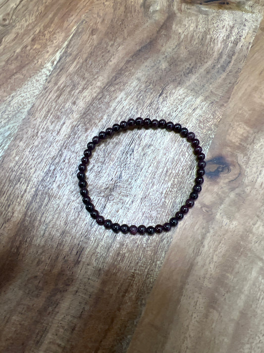 Pulsera cuarzo Granate bola chica