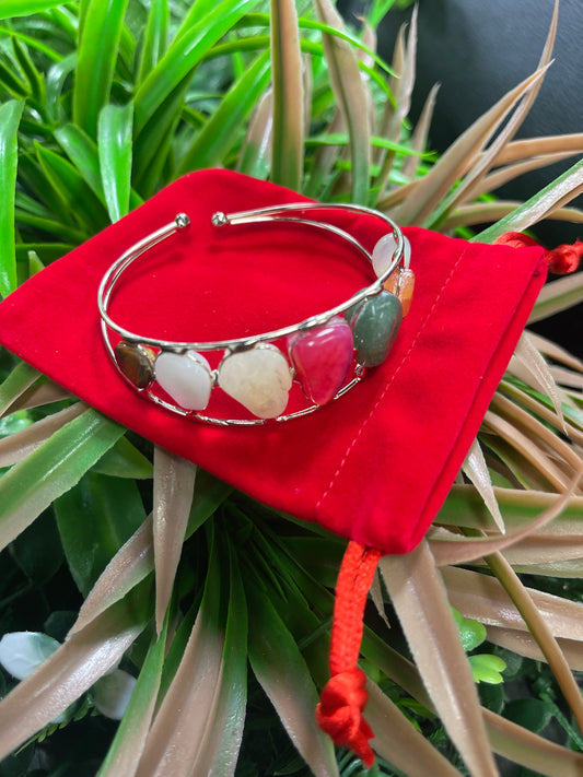Brazalete Artesanal cuarzo Mixto