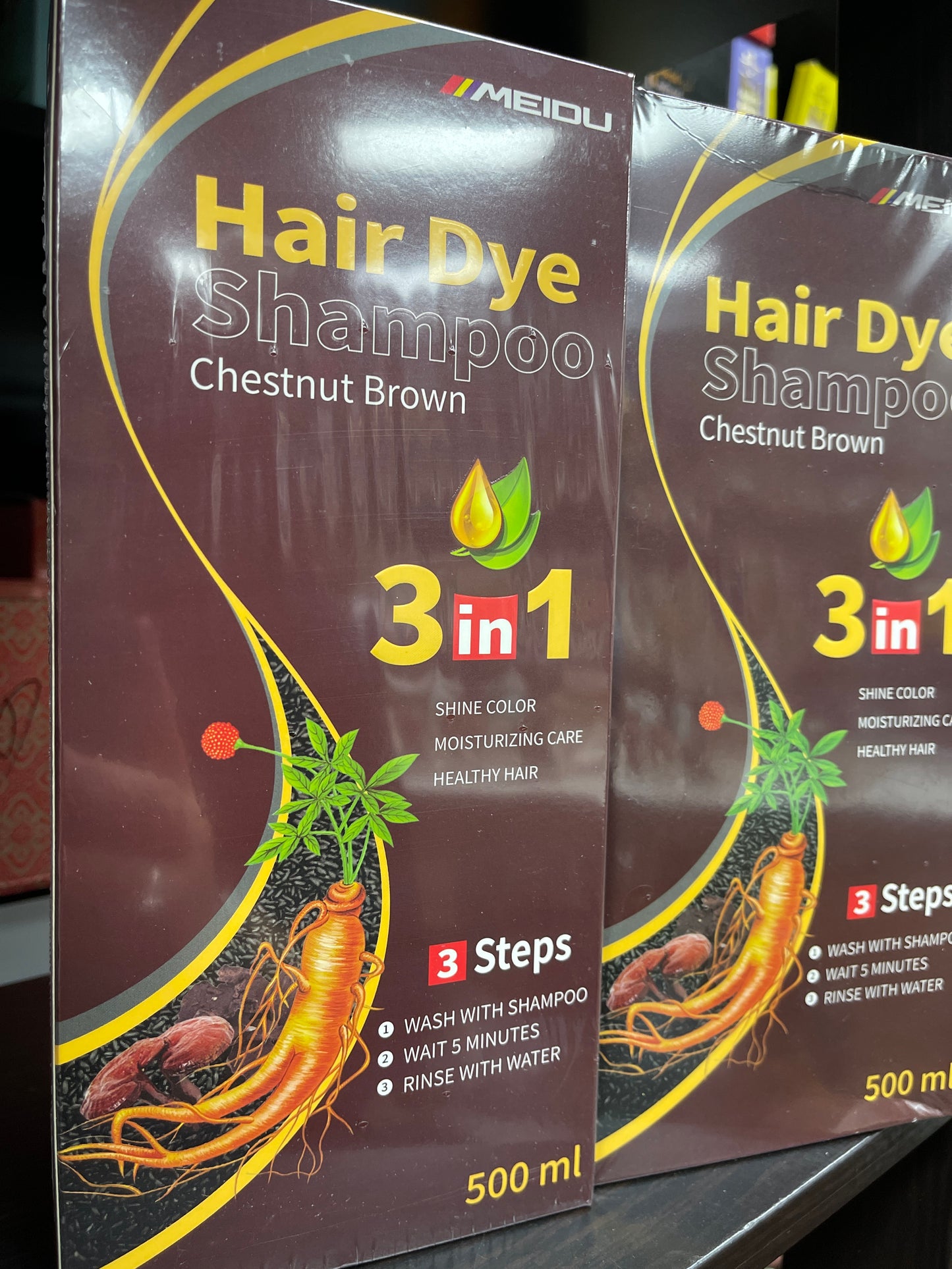 Shampoo 3 en 1 color Chestnut Brown