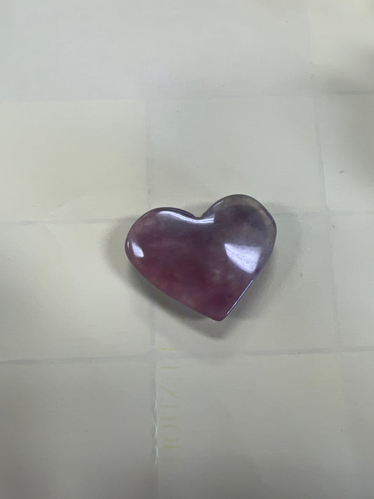 Corazón Mixto de cuarzo Florita