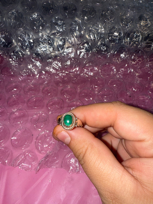 Anillo malachite size 6