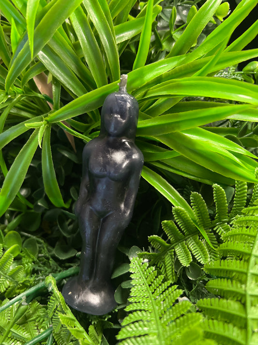 Vela de cuerpo de mujer negra