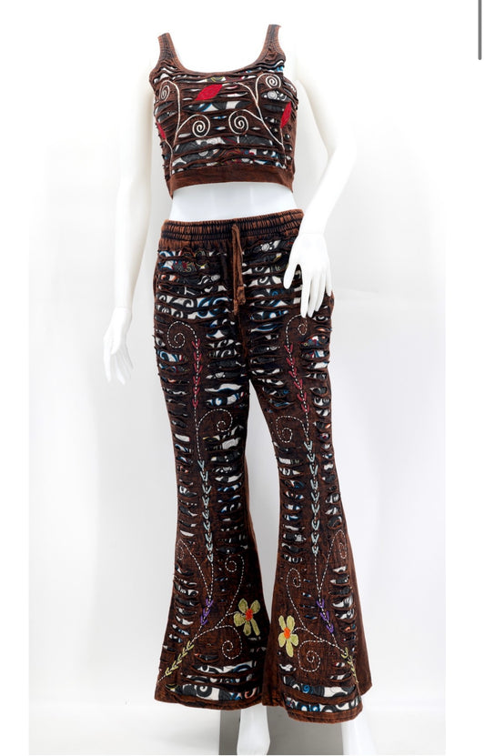 Conjunto color café talla S/M
