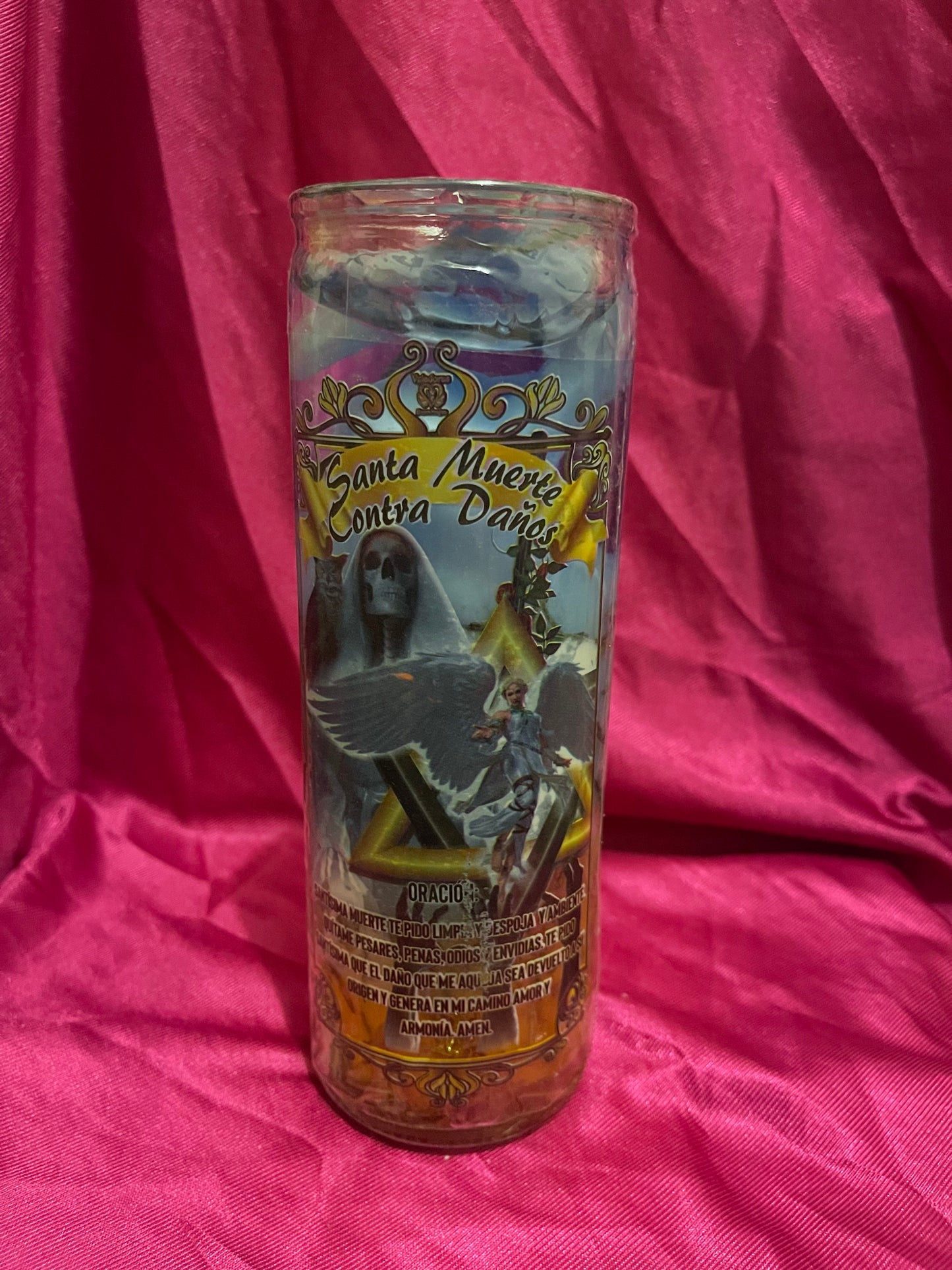 Vela Gel Contra Daños Santa Muerte