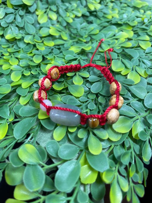 Pulsera Palo Santo y cuarzo Aventurina