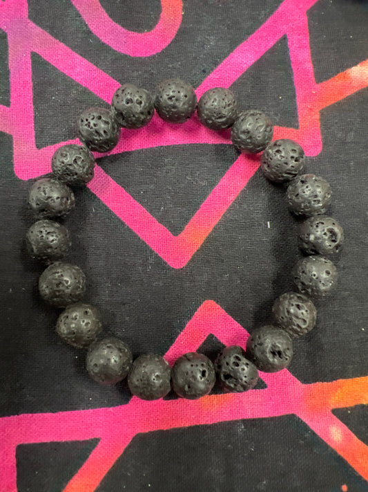 Pulsera piedra volcánica
