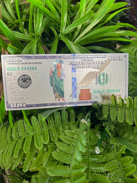 Billete Platiado con San Judas Tadeo
