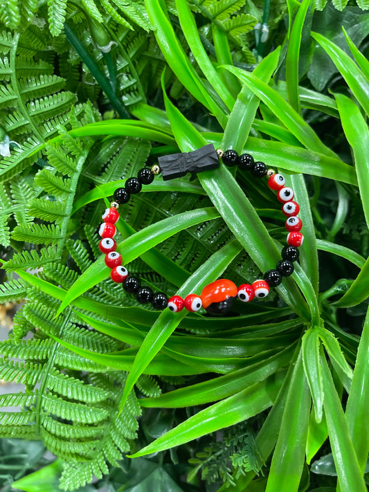 Pulsera mal de Ojo con Azabache y Huayururo