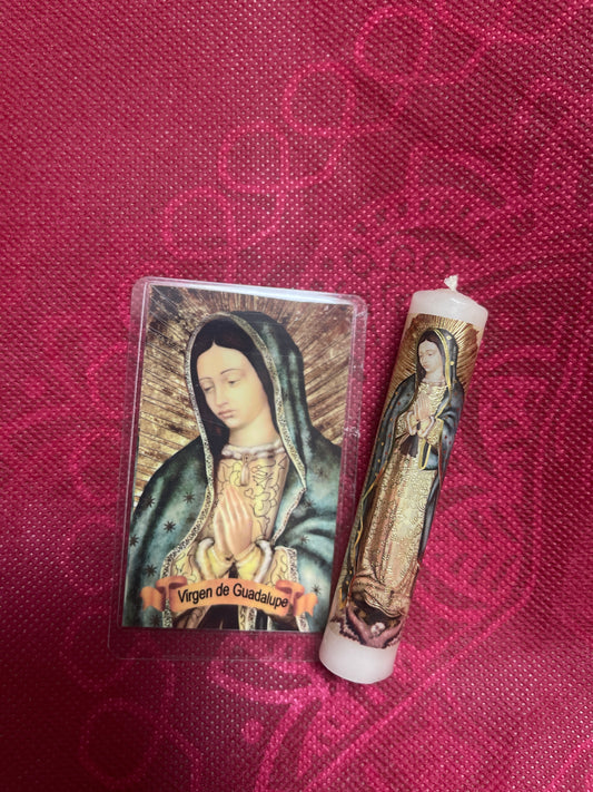 Vela Virgen de Guadalupe y Oración