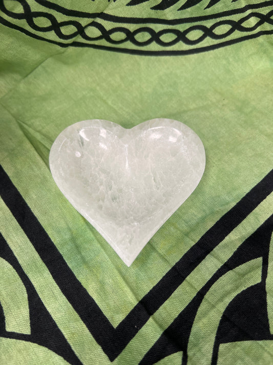 Selenita porta incienso Corazón