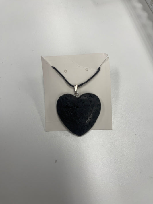 Dije corazón Piedra volcánica