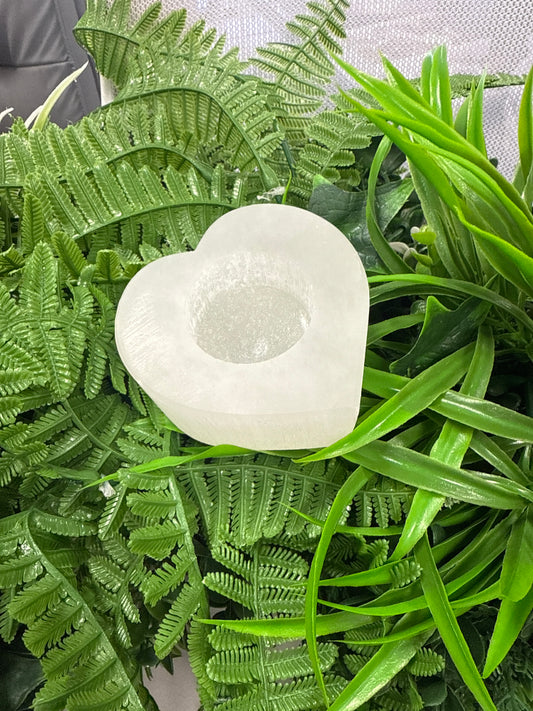 Especial Porta vela corazón Selenita