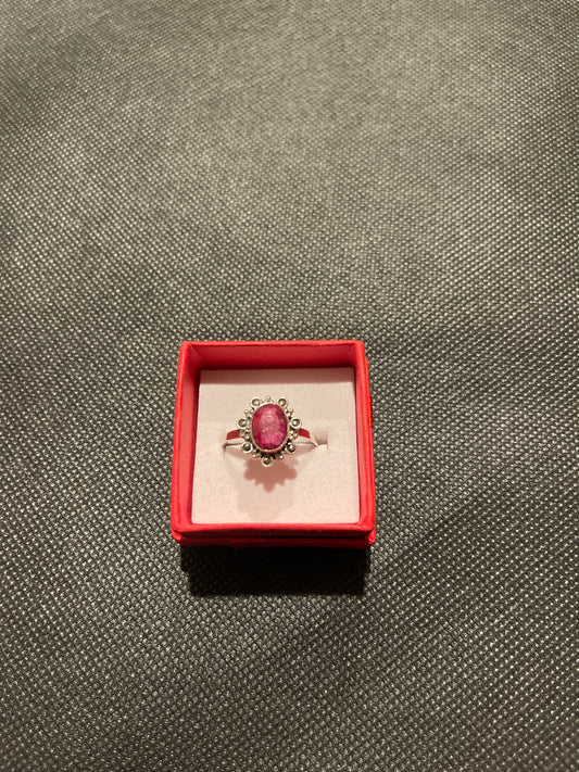 Anillo plata 925 cuarzo Ruby #9