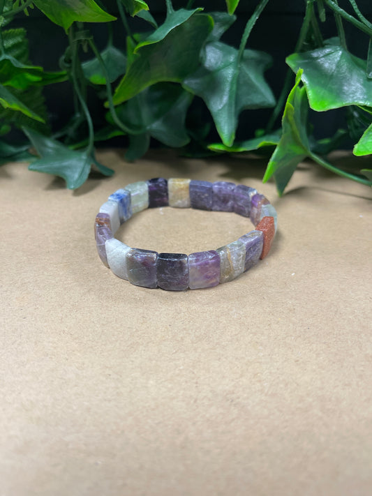 Pulsera cuarzo Mixto cuadrada