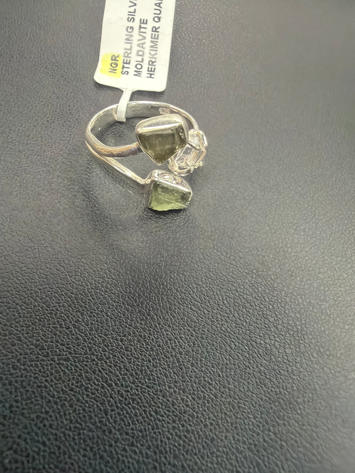 Anillo plata 925 moldavita #7