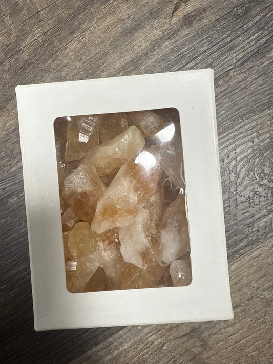 Cajita de Cuarzo Citrino en Bruto