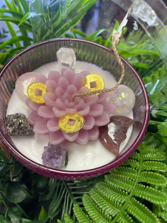 Vela de copa en flor Morada