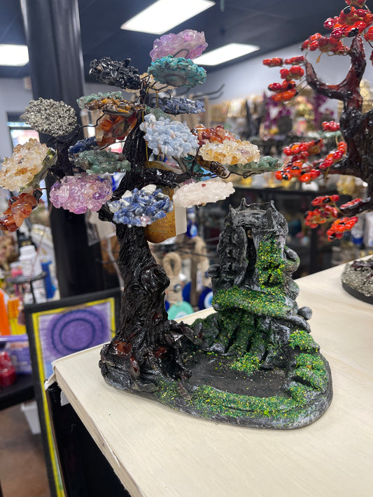 Árbol multi color con Cascada