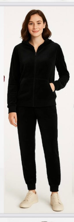 Set de chamarra y pantalón talla X large color Negro